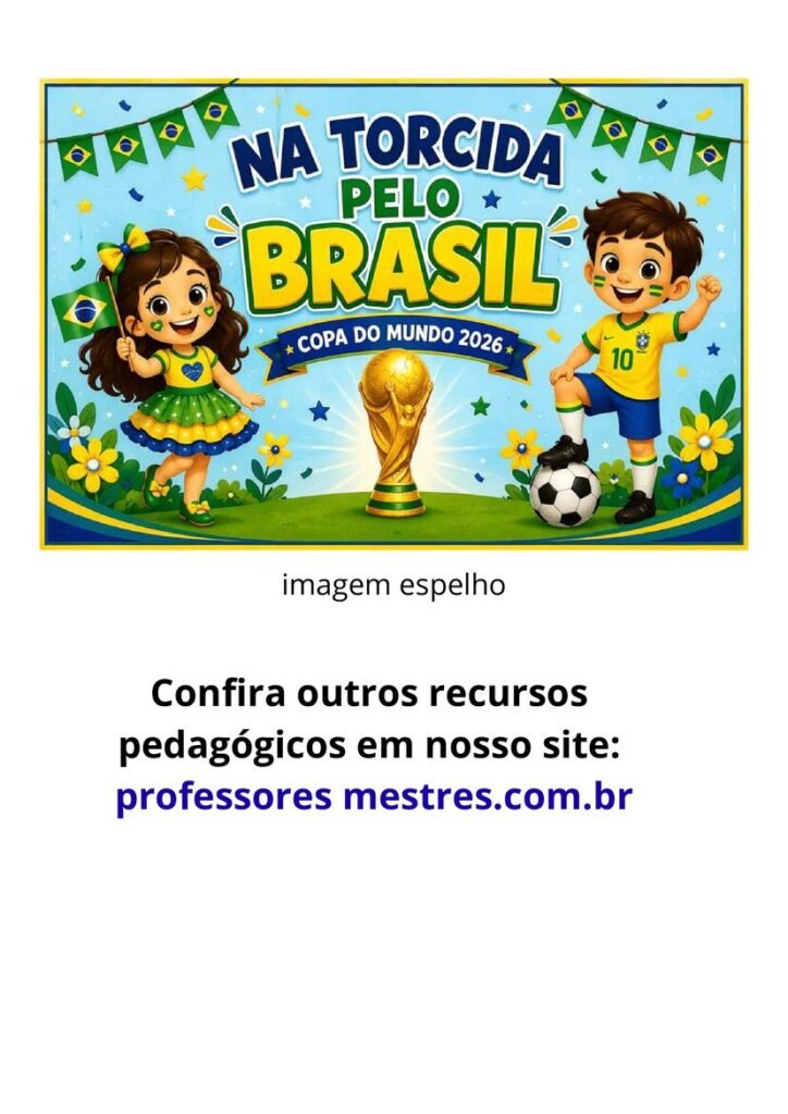 Cartaz copa do mundo 2026 para alfabetização página 1